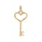 12 Pack: Charmalong™ Gold Heart Key Charm by Bead Landing™